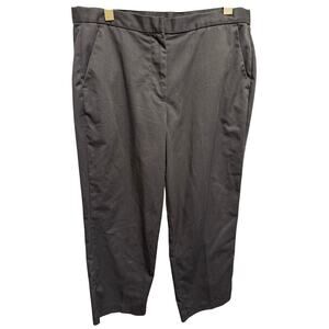 Lands' End Women's Black Fit 3 Chinos Crop Pants Pockets Sz 8P